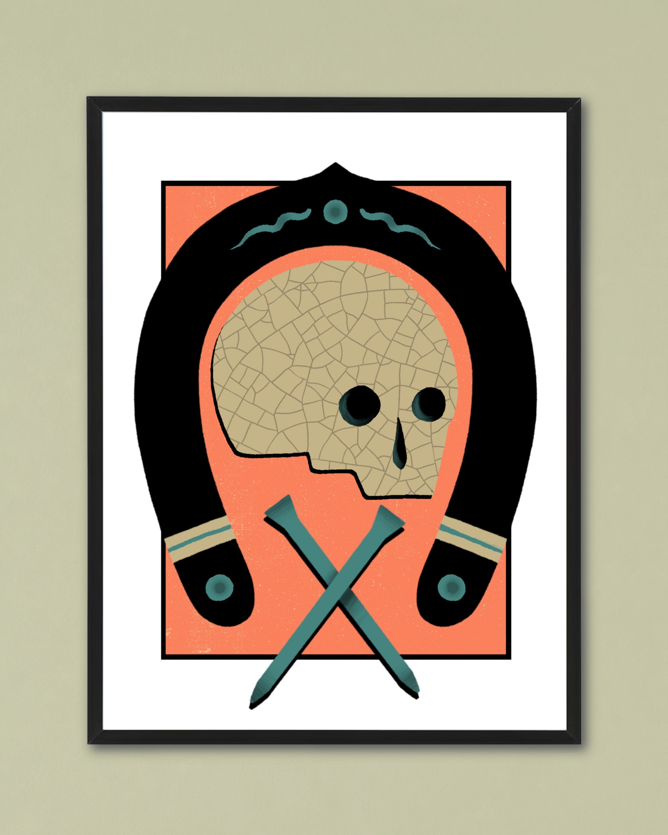 SKULL AND HORSE SHOE