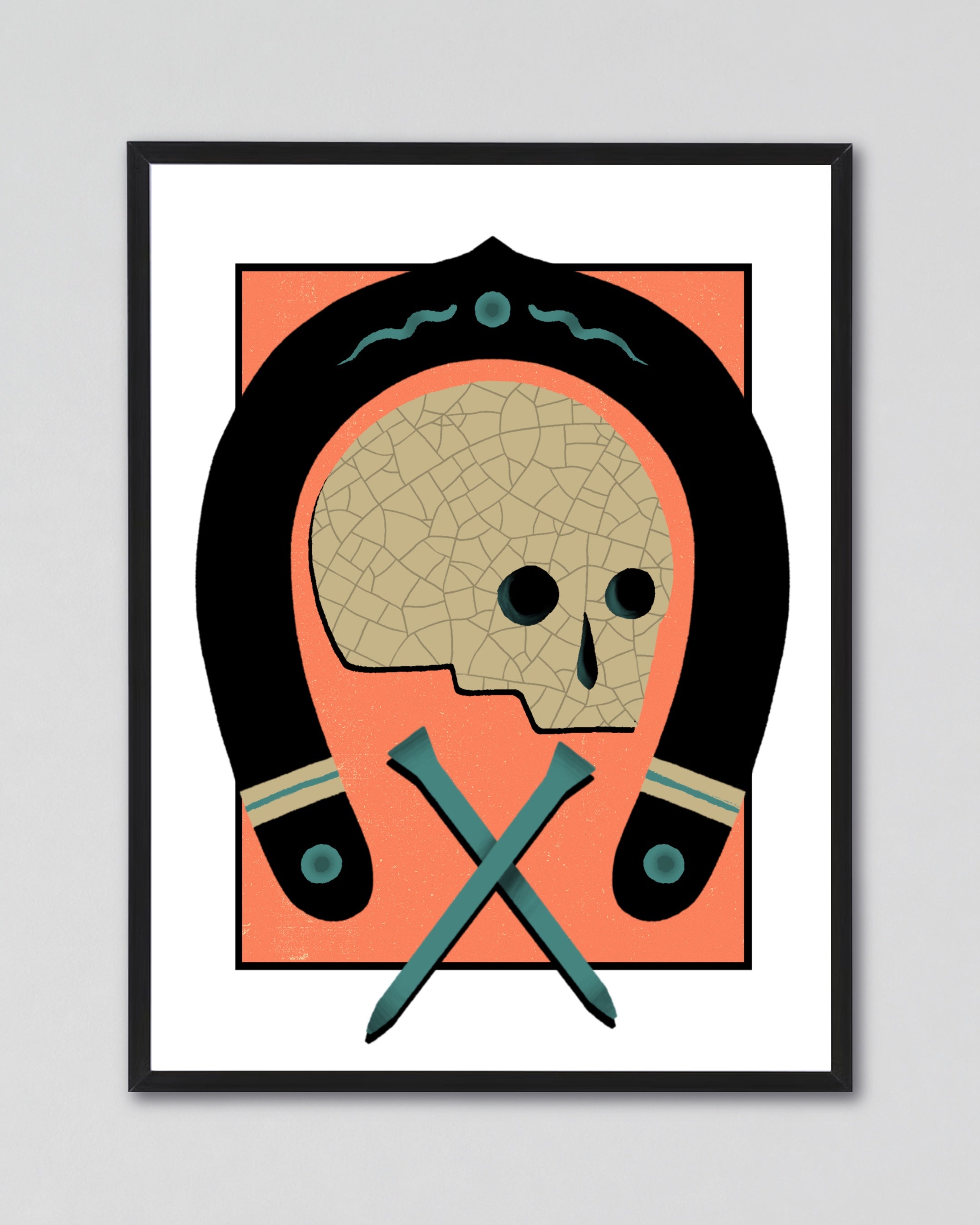 SKULL AND HORSE SHOE